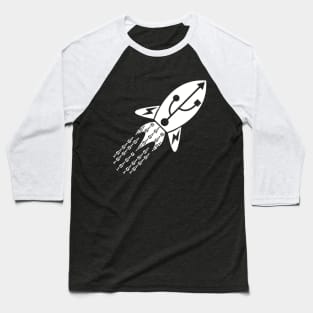 Machine Learning Rocket | Data Science Logo White Baseball T-Shirt